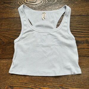 Light Blue Free People “Intimately” Cotton Tank Top